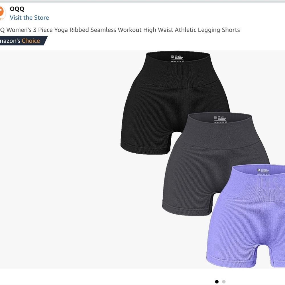 Lot of 3 pairs yoga gym shorts - Picture 2 of 7